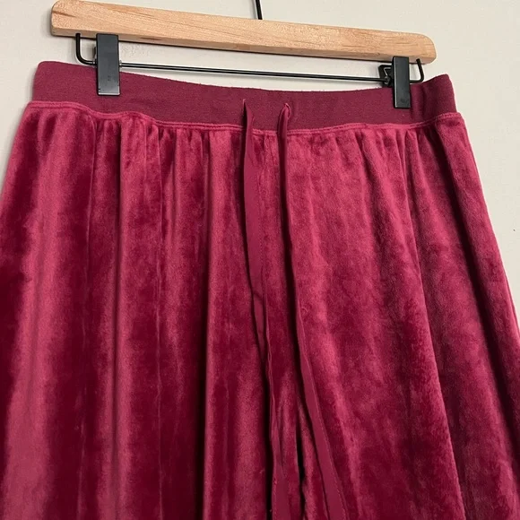 Kate Spade “Sparkle and Shine” Velour Burgundy Pajama Set